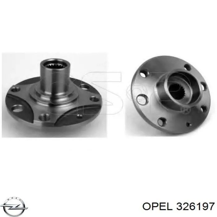 326197 Opel cubo de rueda delantero