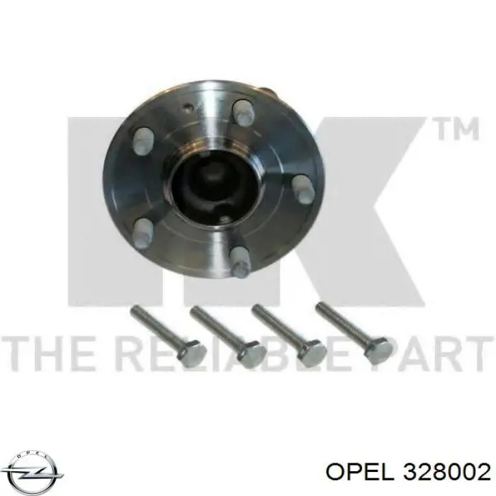 328002 Opel cubo de rueda trasero