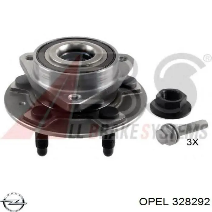 3 28 292 Opel cubo de rueda delantero