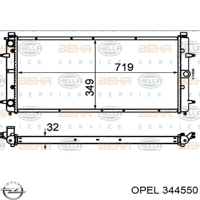 344550 Opel amortiguador delantero derecho