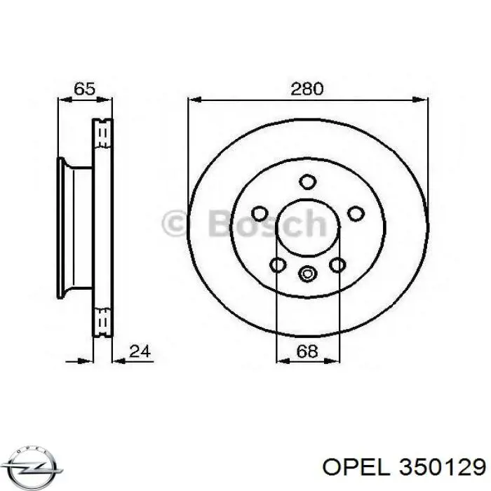 350129 Opel casquillo de barra estabilizadora delantera