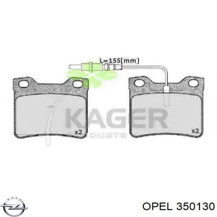 350130 Opel casquillo de barra estabilizadora delantera