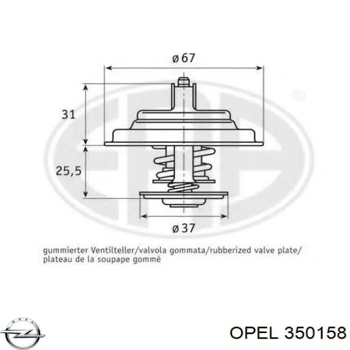 Estabilizador delantero Opel 350158 precio, desde 310,12 EUR