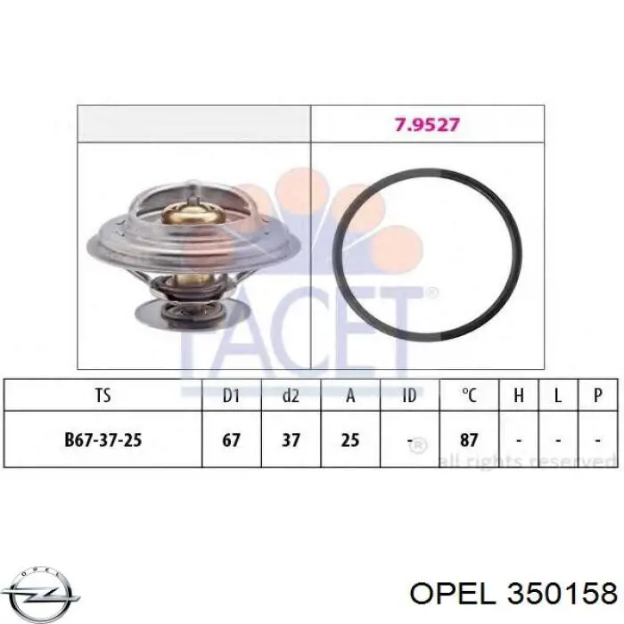 350158 Opel Estabilizador delantero