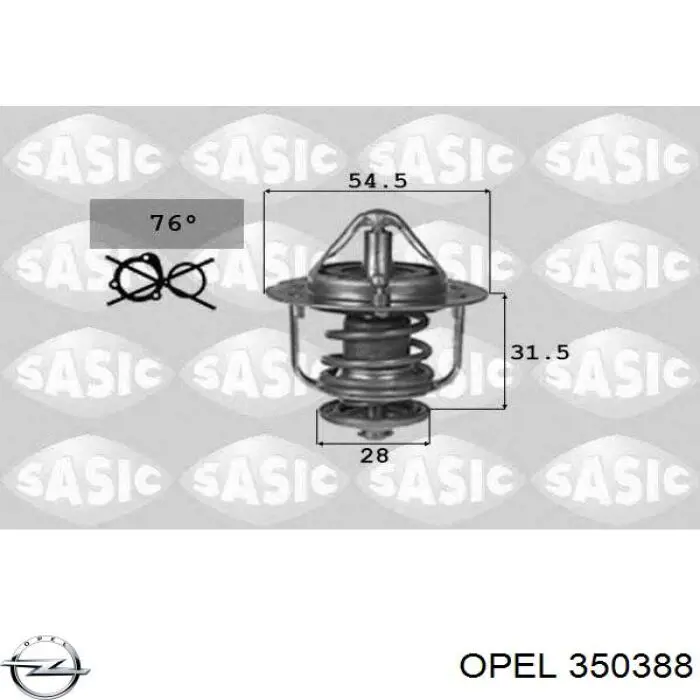 350388 Opel Abrazadera de fijación del estabilizador delantero