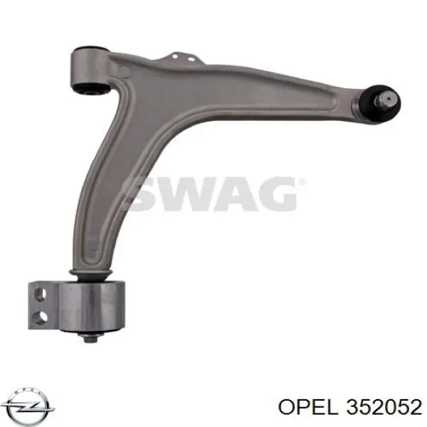 Brazo inferior derecho de la suspensión delantera Opel 352052 precio, desde 77,18 EUR