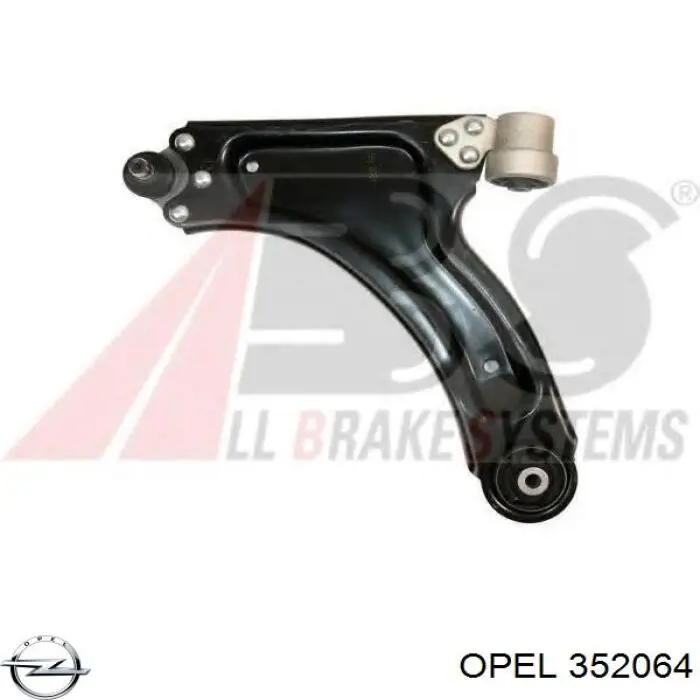 352064 Opel barra oscilante, suspensión de ruedas delantera, inferior izquierda