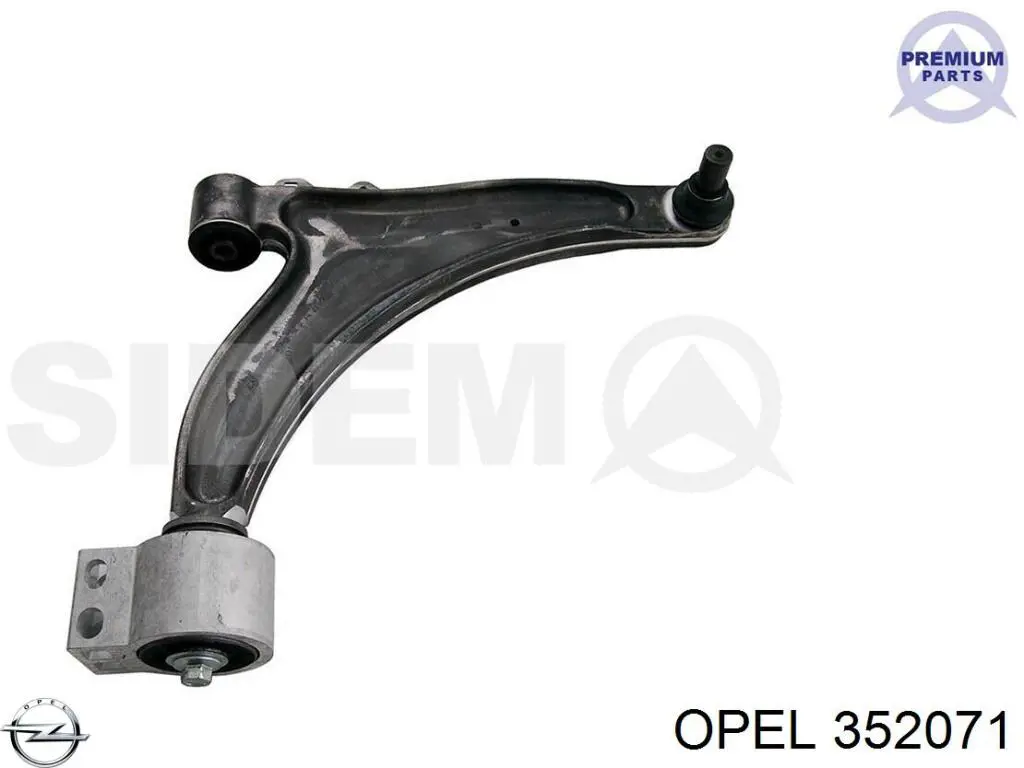 352071 Opel barra oscilante, suspensión de ruedas delantera, inferior derecha