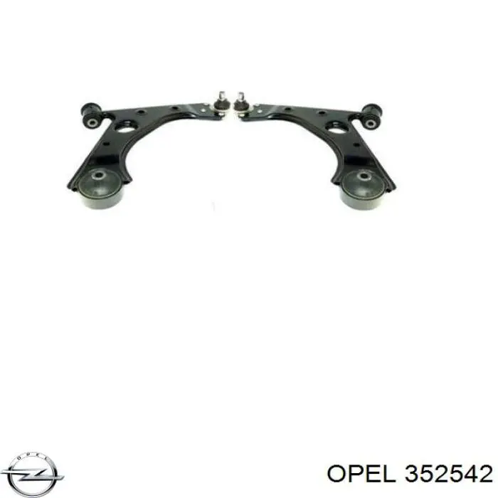 352542 Opel barra oscilante, suspensión de ruedas delantera, inferior izquierda