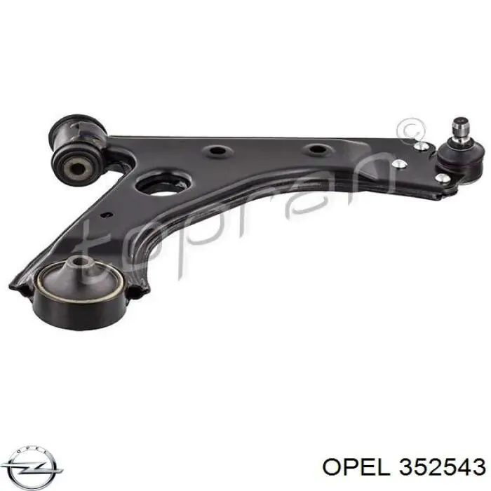 Brazo inferior derecho de la suspensión delantera Opel 352543 precio, desde 44,63 EUR