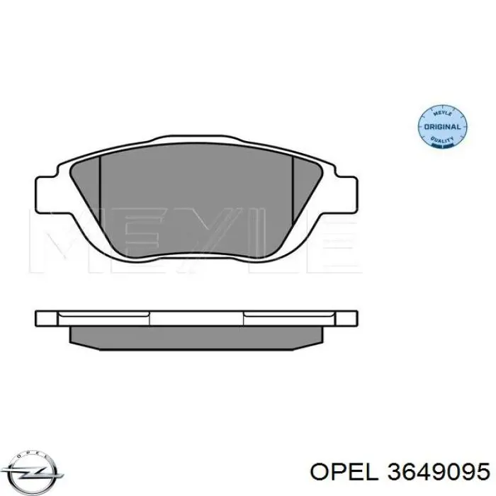 3649095 Opel pastillas de freno delanteras