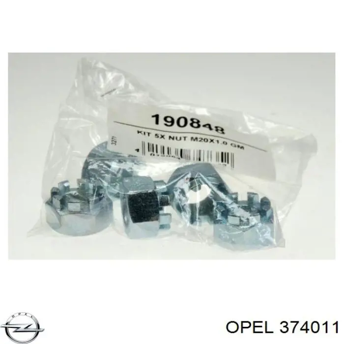 Tuerca del cubo de la rueda delantera Opel 374011 precio, desde 3,87 EUR