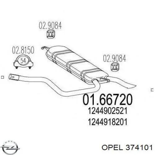 374101 Opel fuelle, árbol de transmisión delantero interior