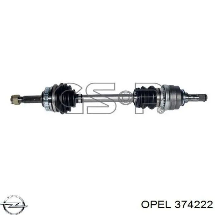 374222 Opel árbol de transmisión delantero izquierdo