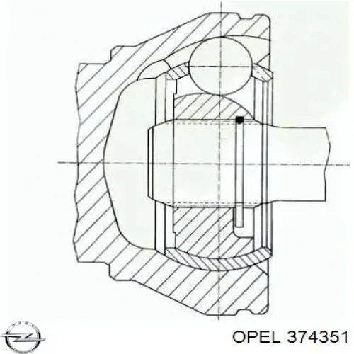 374351 Opel junta homocinética exterior delantera