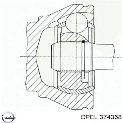 374368 Opel junta homocinética exterior delantera