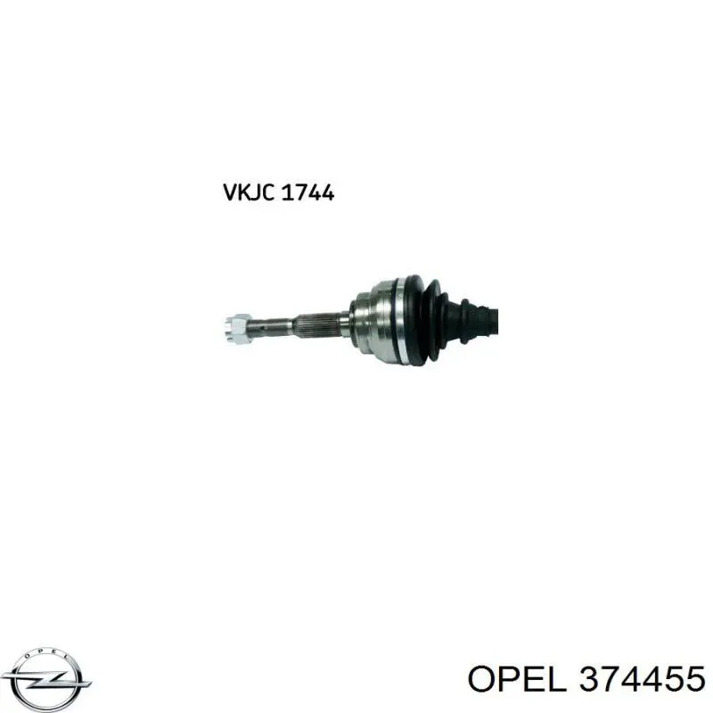 374455 Opel árbol de transmisión delantero izquierdo