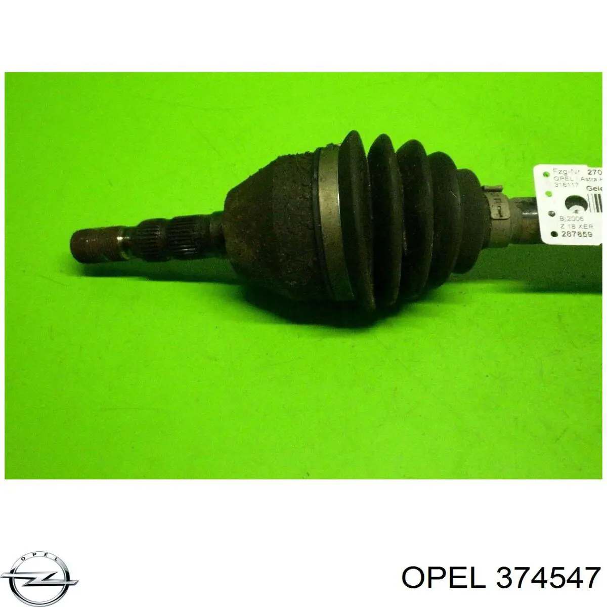 374547 Opel árbol de transmisión delantero izquierdo