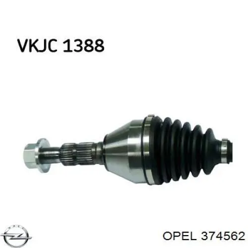 Semieje delantero derecho Opel 374562 precio, desde 91,77 EUR