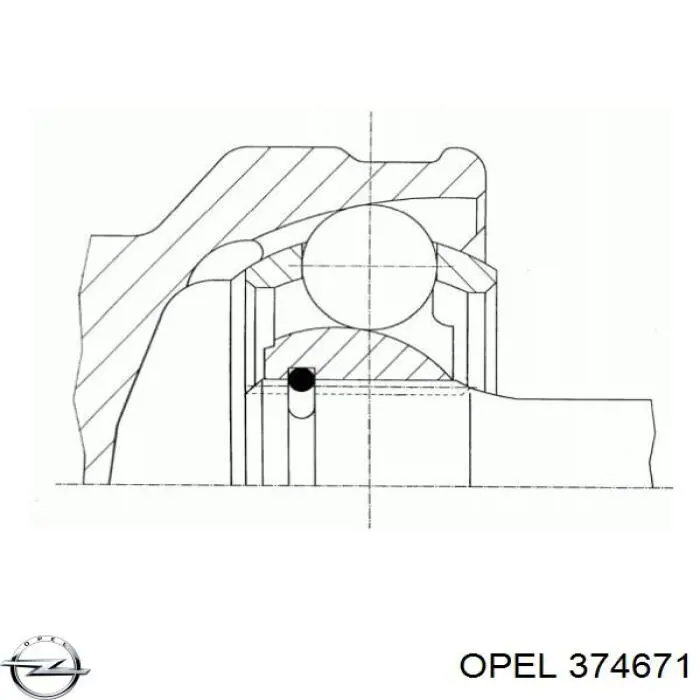 374671 Opel junta homocinética exterior delantera