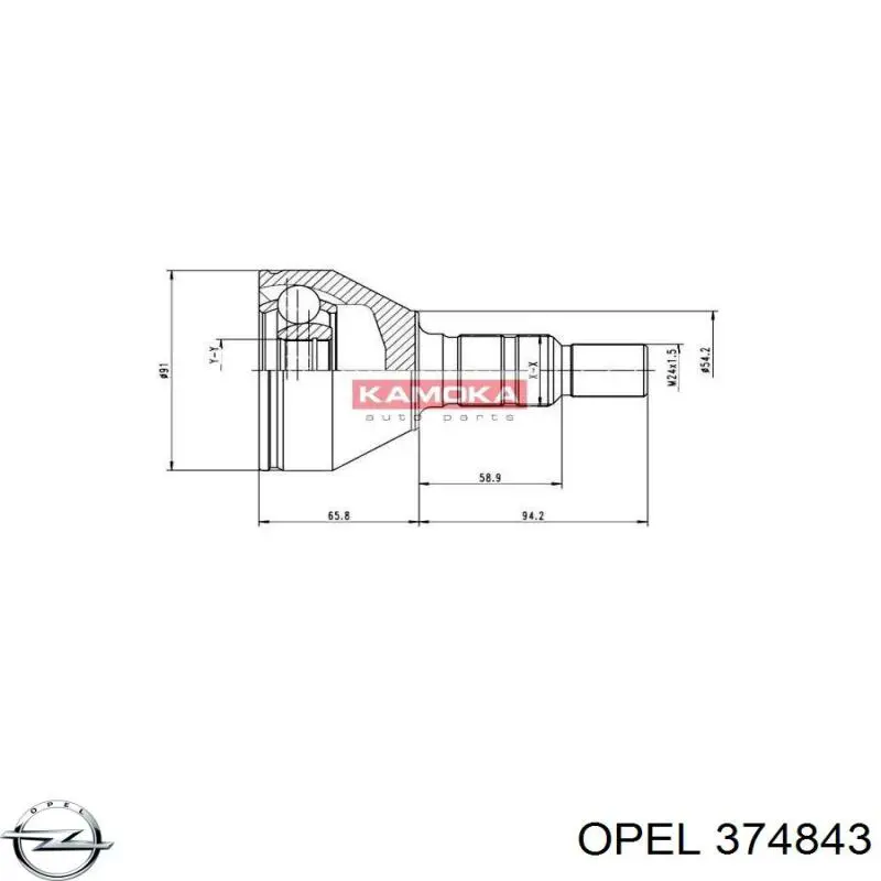Junta homocinética exterior delantera Opel 374843 precio, desde 38,70 EUR