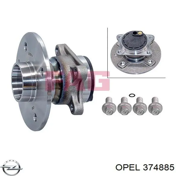 374885 Opel árbol de transmisión delantero izquierdo