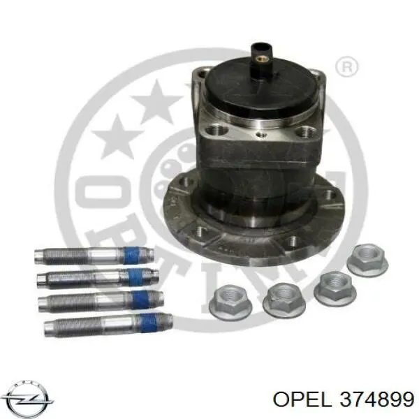 374899 Opel árbol de transmisión delantero izquierdo