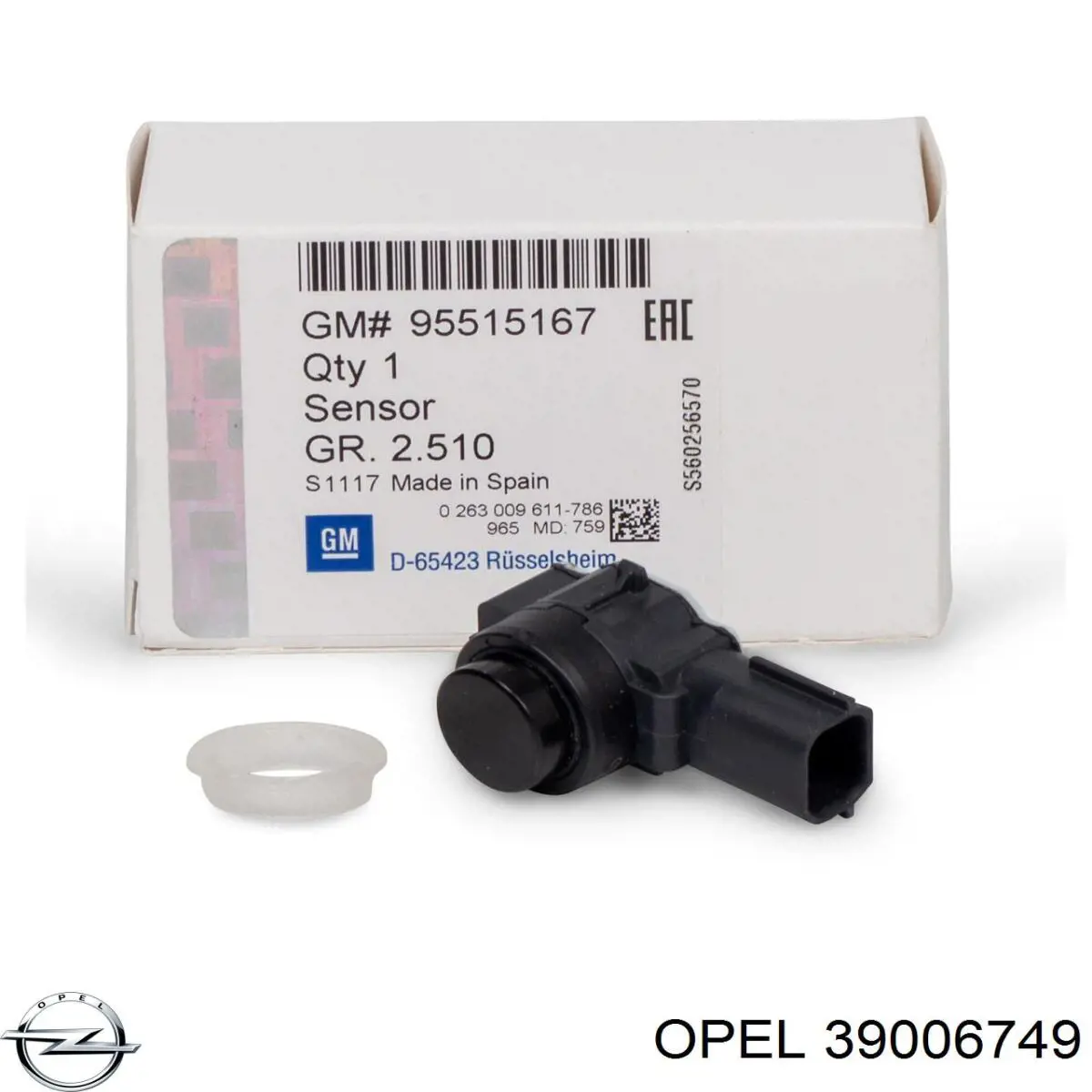 Comprar 39006749 Opel Sensor de estacionamiento delantero/trasero central