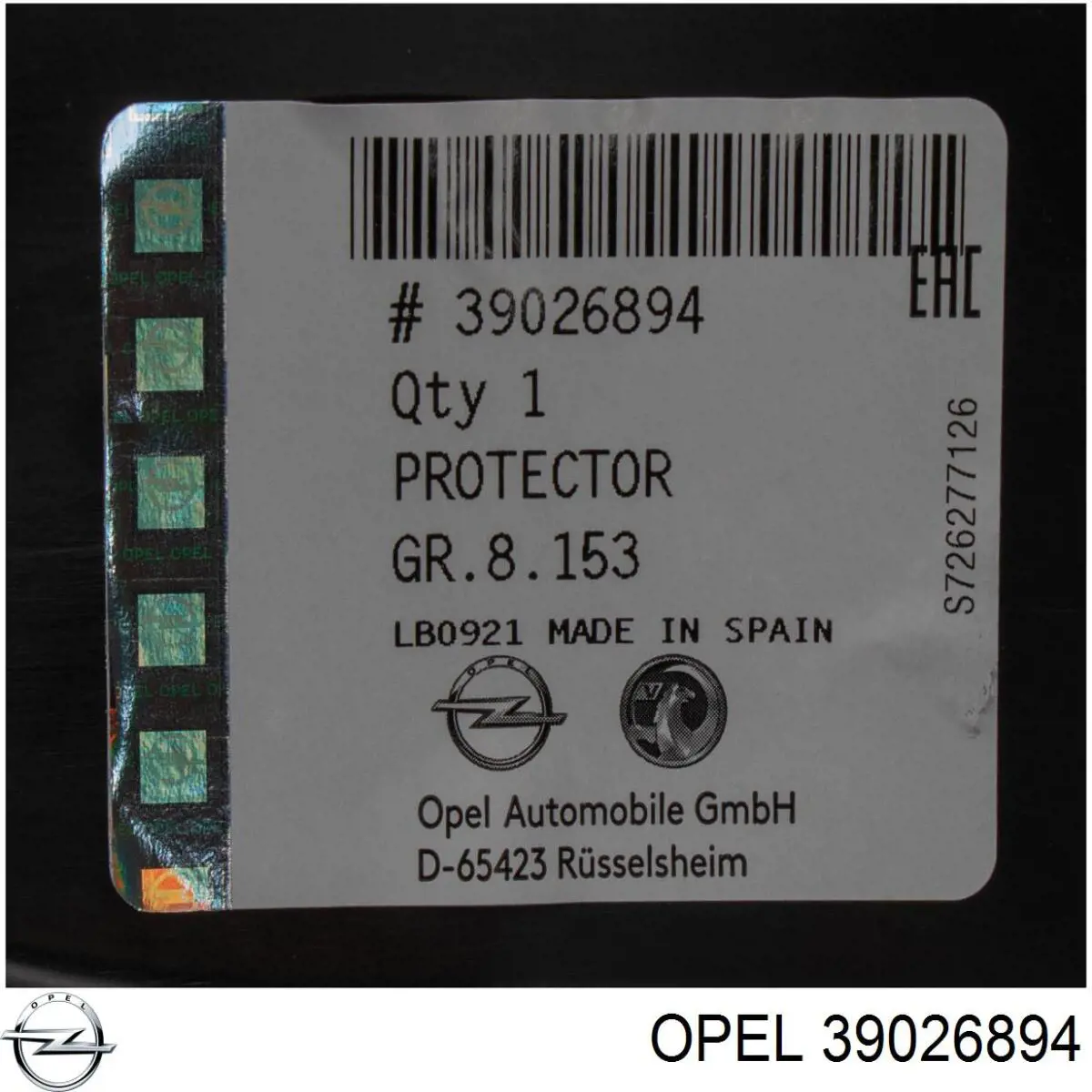 Paso rueda 39026894 Opel