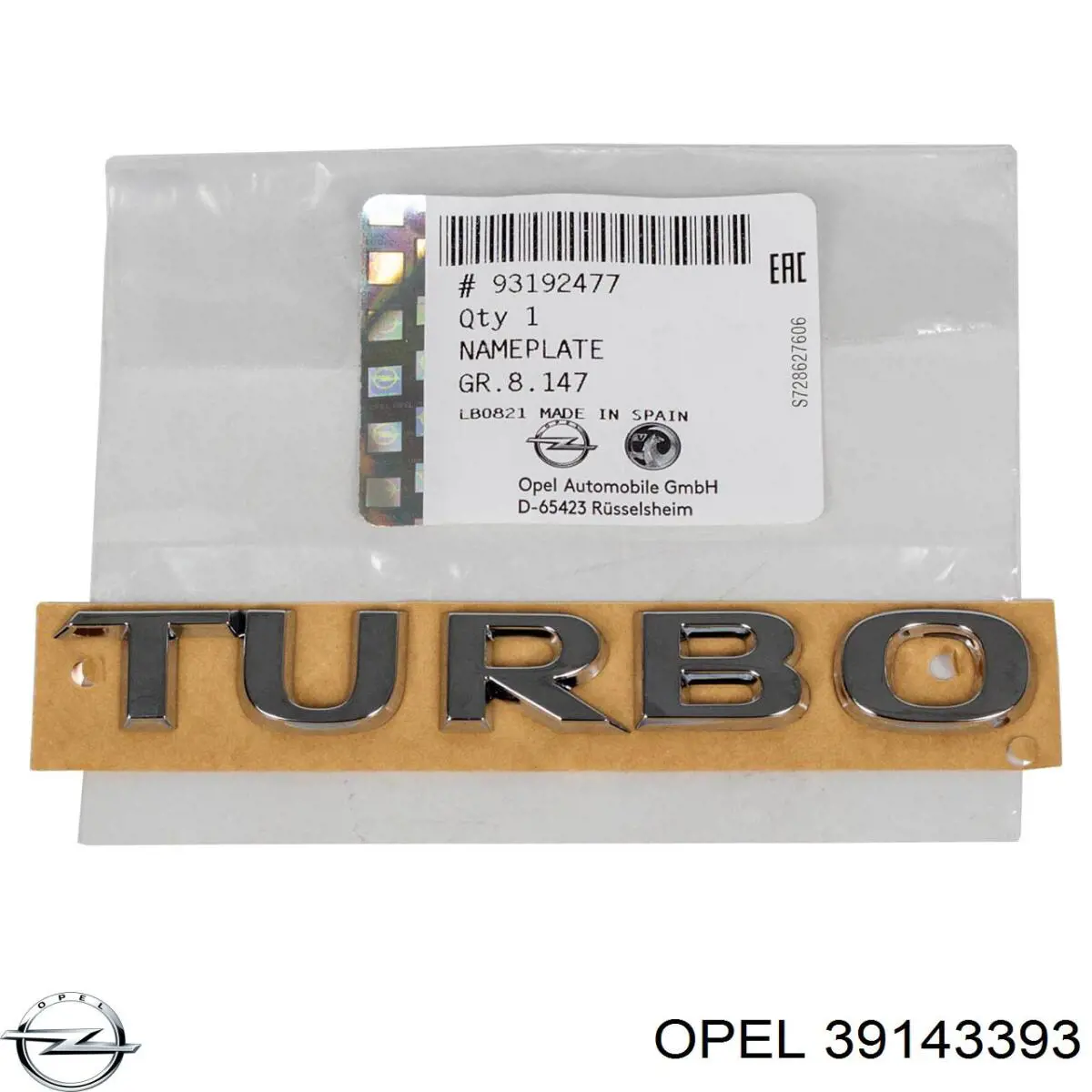 Juego de alfombrillas delanteras, 2 piezas 1723211 Opel