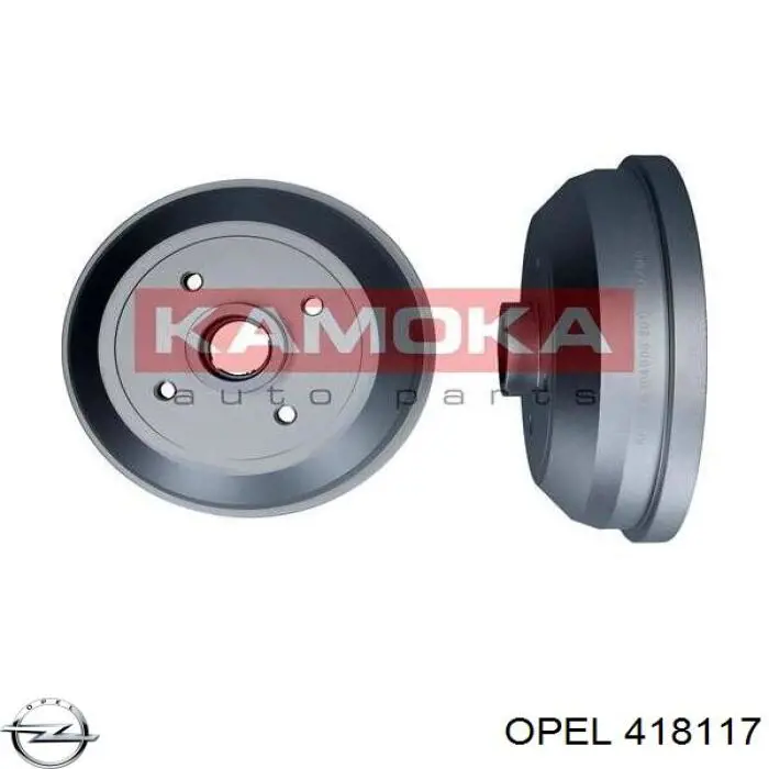 Tambor de freno trasero Opel 418117