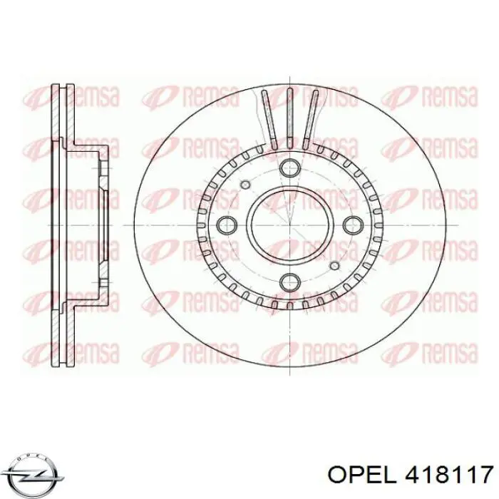 418117 Opel Tambor de freno trasero