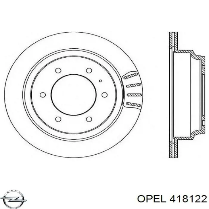 Comprar 418122 Opel Cubo de rueda, Eje trasero