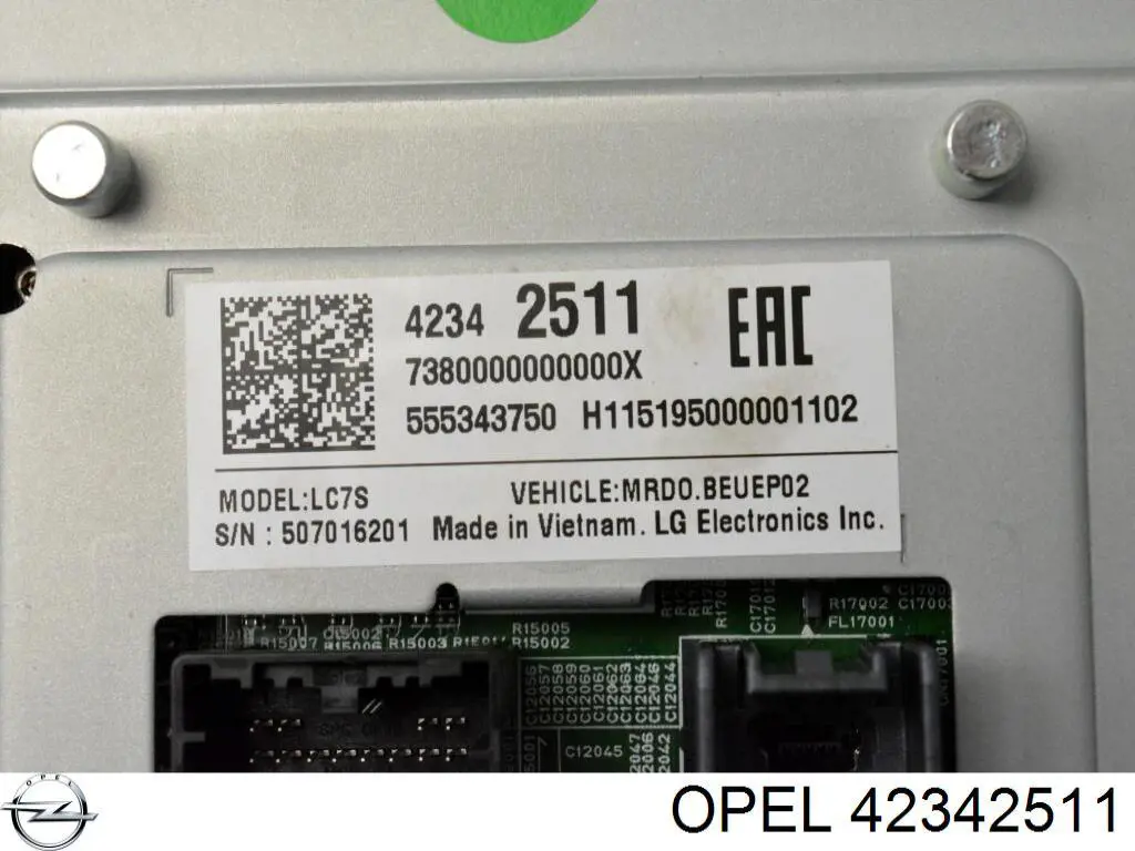 42342511 Opel Cable de freno de mano trasero izquierdo