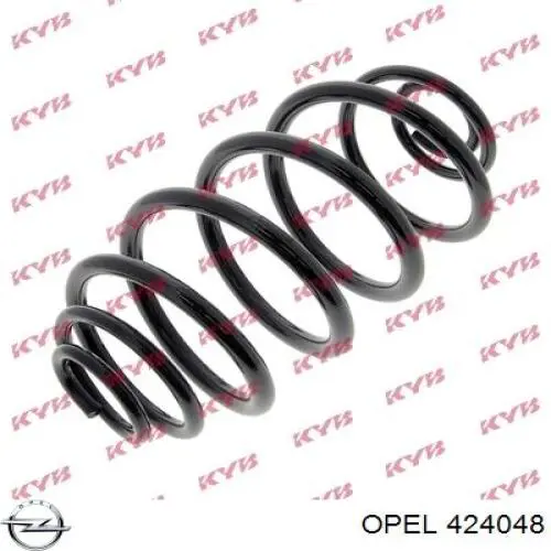 424048 Opel muelle de suspensión eje trasero