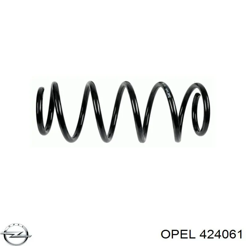 424061 Opel muelle de suspensión eje trasero