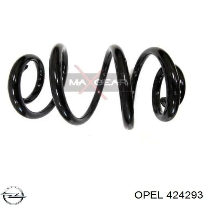 424293 Opel muelle de suspensión eje trasero