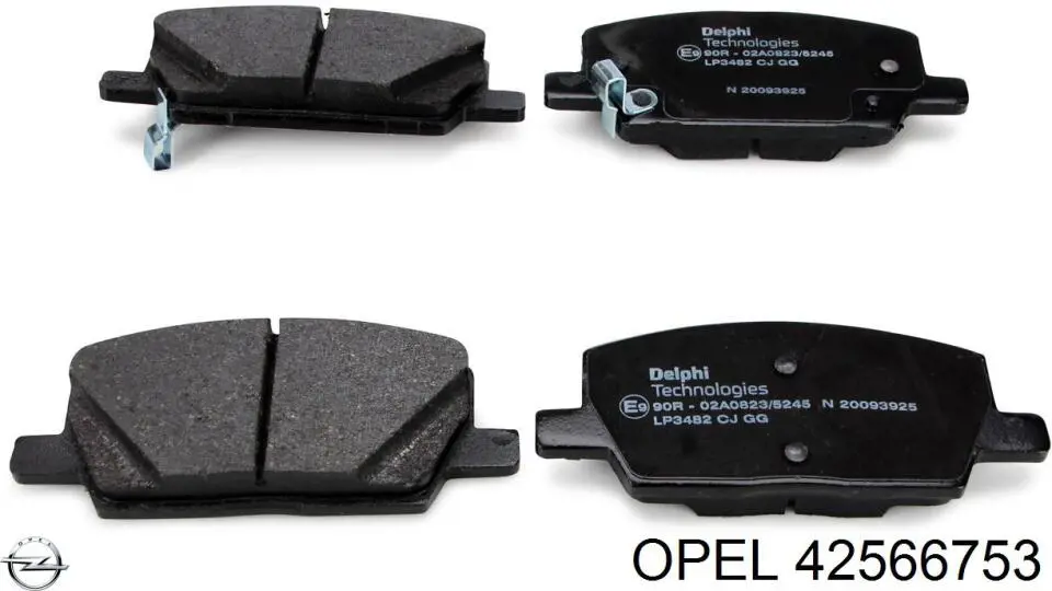 42566753 Opel Pastillas delanteras