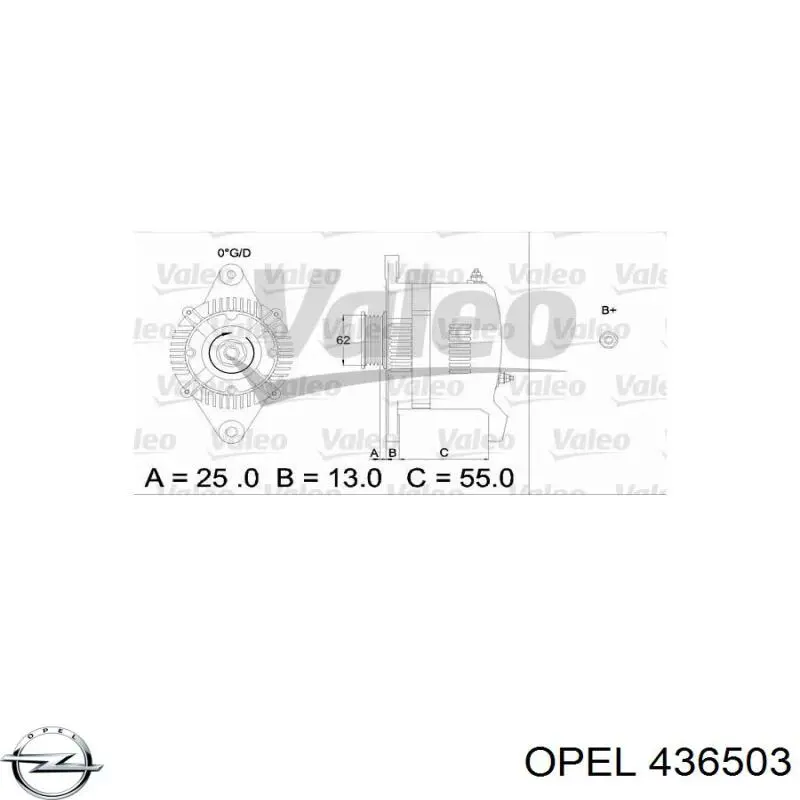 436503 Opel tope de amortiguador trasero, suspensión + fuelle