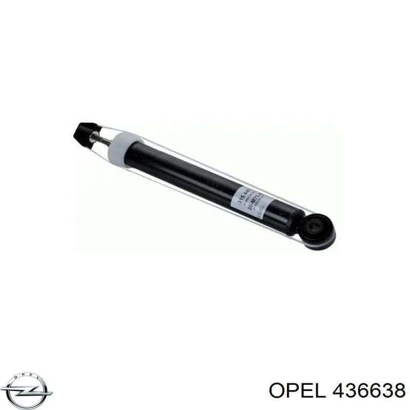 436638 Opel amortiguador trasero