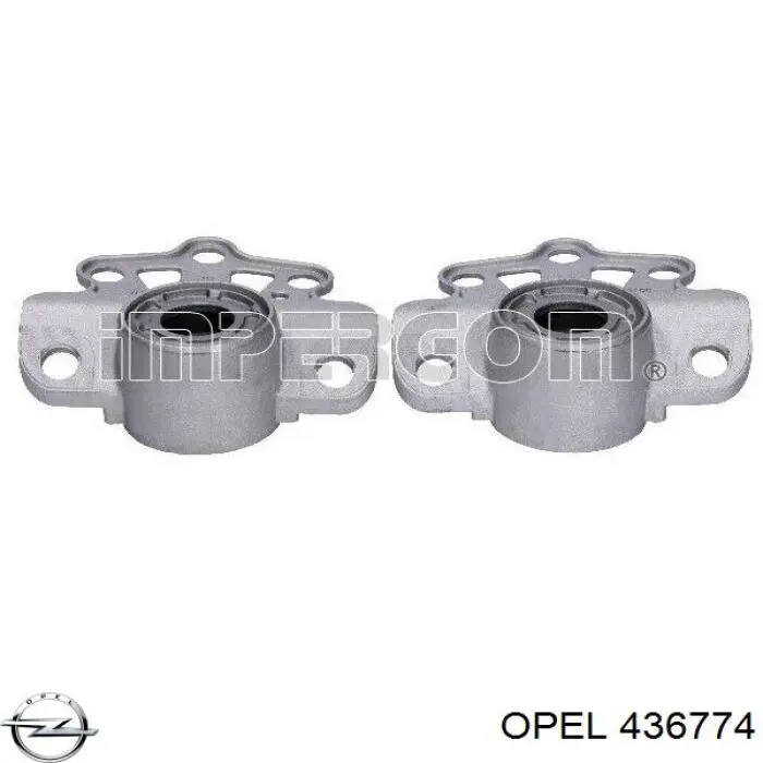 436774 Opel soporte amortiguador trasero derecho