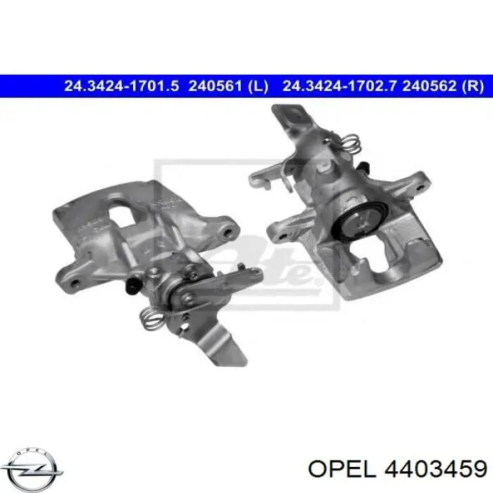 4403459 Opel pinza de freno trasera izquierda