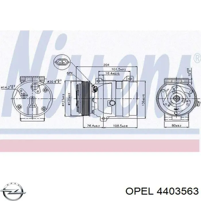 Compresor de ac Opel 4403563