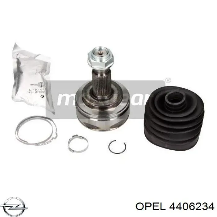 4406234 Opel árbol de transmisión delantero izquierdo