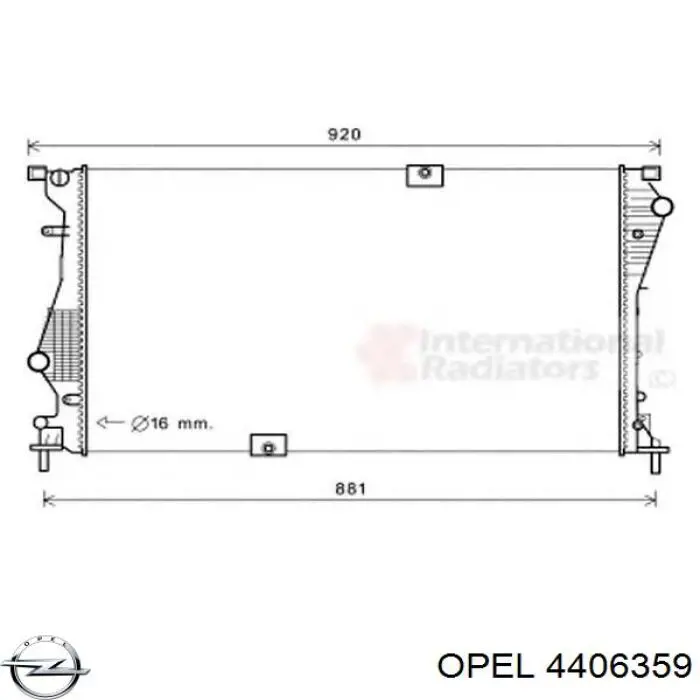 Água radiador Opel 4406359 precio, desde 163,06 EUR