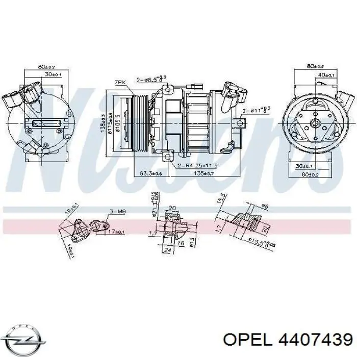 4407439 Opel Compresor climatizador