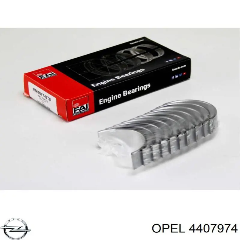 4407974 Opel Juego de cojinetes de cigüeñal, estándar, STD