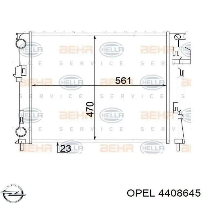 4408645 Opel radiador