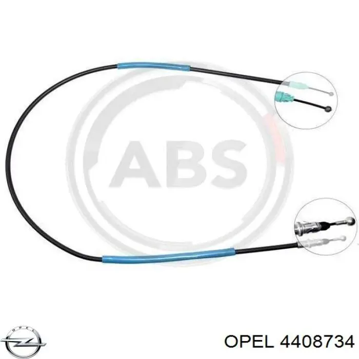 4408734 Opel cable de freno de mano trasero izquierdo