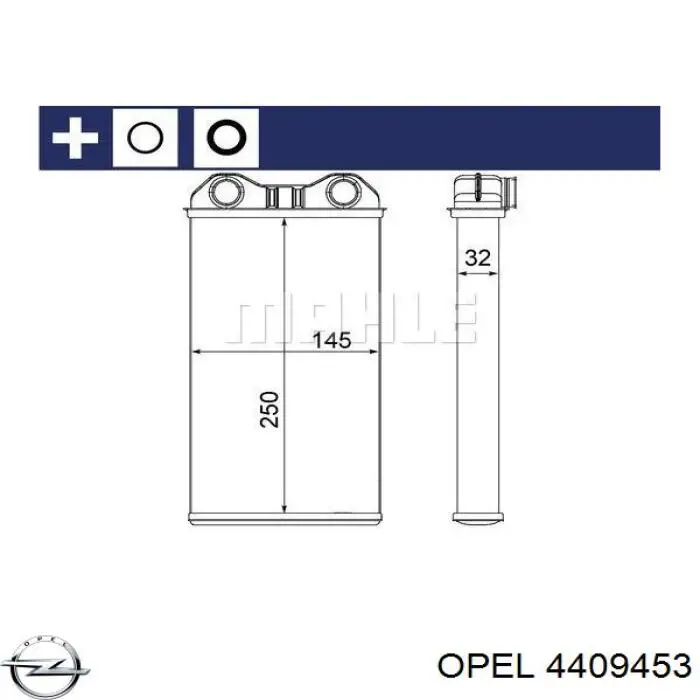 Radiador de calefacción Opel 4409453 precio, desde 41,50 EUR